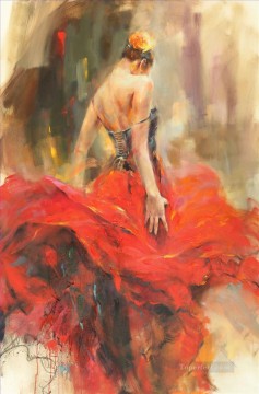  beautiful Oil Painting - Beautiful Girl Dancer AR 05 Impressionist